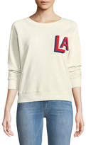Thumbnail for your product : Mother Crewneck Raglan Sweatshirt with Topstitching