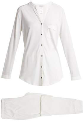 Hanro Pure Essence Cotton Pyjama Set - Womens - Ivory