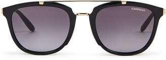 Carrera 127/S Black & Gold-Tone Square Aviator Sunglasses