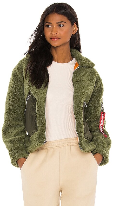 Alpha Industries Cropped Sherpa Utility Jacket - ShopStyle Outerwear