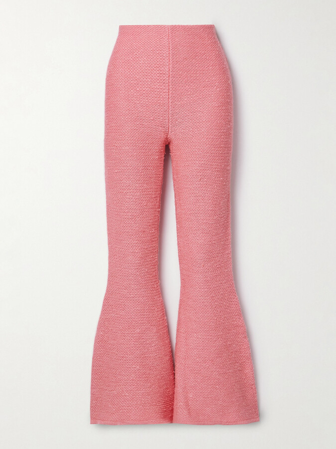 Gabriela Hearst - Karpo Cashmere And Silk-blend Flared Pants - Pink