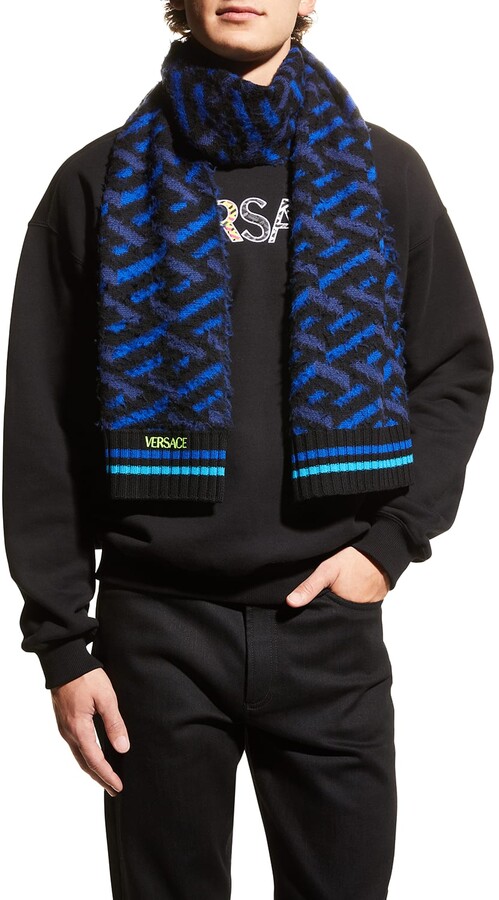 Versace Men's Greca Wool Scarf - ShopStyle Scarves