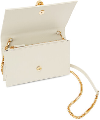 Saint Laurent Off-White Kate Tassel Chain Wallet Bag
