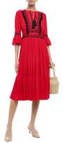 Thumbnail for your product : Kate Spade Embellished Gathered Crepe Midi Dress