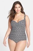 Thumbnail for your product : La Blanca 'Diamond in the Rough' One Piece Swimsuit (Plus Size)