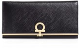 Thumbnail for your product : Ferragamo Gancini Icona Saffiano Leather Continental Wallet