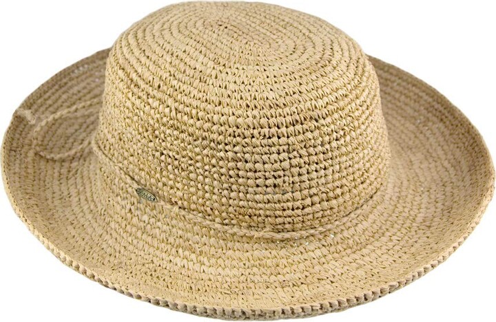 Village Hats Scala Hats Packable Twisted Raffia Boater Straw Sun
