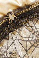Thumbnail for your product : Charlotte Olympia Lace, satin, faux suede and leather Christmas stocking