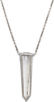 Thumbnail for your product : Kimberly 18K Rhodium Gold Crystal Quartz Obelisk Pendant with Diamonds