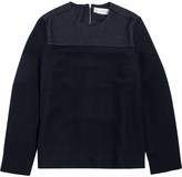 Thumbnail for your product : Victoria Beckham Denim-paneled wool top