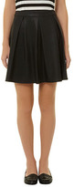 Thumbnail for your product : Dorothy Perkins Black leather look skater skirt