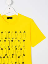 Thumbnail for your product : DSQUARED2 Kids safety pin printed T-shirt