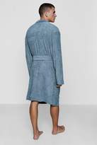 Thumbnail for your product : boohoo Grey Dressing Gown In Towelling