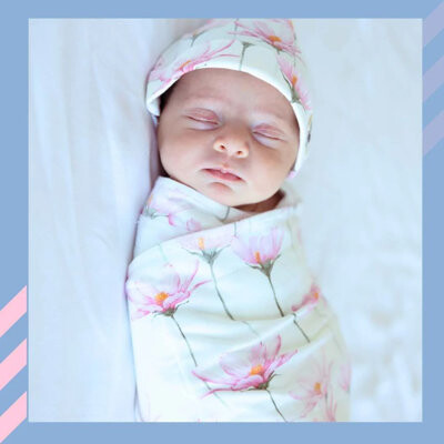 Norani Snugababe Swaddle Sleep Pod - Pink Petals, Small 7-14 Lbs