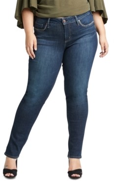 Silver Jeans Co. Trendy Plus Size Elyse Curvy-Fit Straight-Leg Jeans