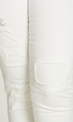 City Chic Patched Up White Skinny Harley Jean