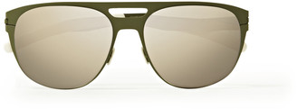 Mykita Edmund Aviator-Style Metal Reflective Sunglasses