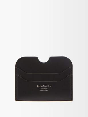 Acne Studios Foiled-logo Leather Cardholder - Black