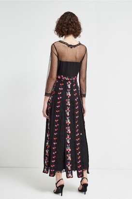 French Connection Edith Floral Long Sleeved Maxi Dress