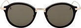 Thumbnail for your product : Thom Browne Black & Gold Tea Frame Sunglasses