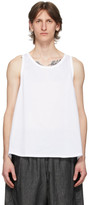 Thumbnail for your product : Fumito Ganryu White Watteau Pleats Tank Top