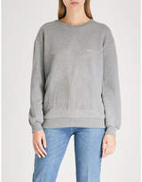Thumbnail for your product : Stella McCartney Fringed star-motif cotton-jersey sweatshirt