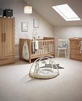 Thumbnail for your product : Mamas and Papas Atlas 3 Piece Nursery Furniture Set with Adjustable Cot/Toddler Bed, Convertible Dresser Changer & Wardrobe - Nimbus White