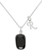 Thumbnail for your product : Raf Simons Silver & Black Stone Necklace