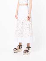 Thumbnail for your product : Rosie Assoulin floral-print A-line midi skirt