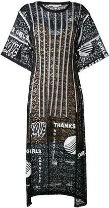 Stella McCartney Thanks Girls print midi dress