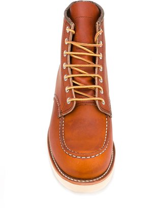 Red Wing Shoes stitching detail lace-up boots