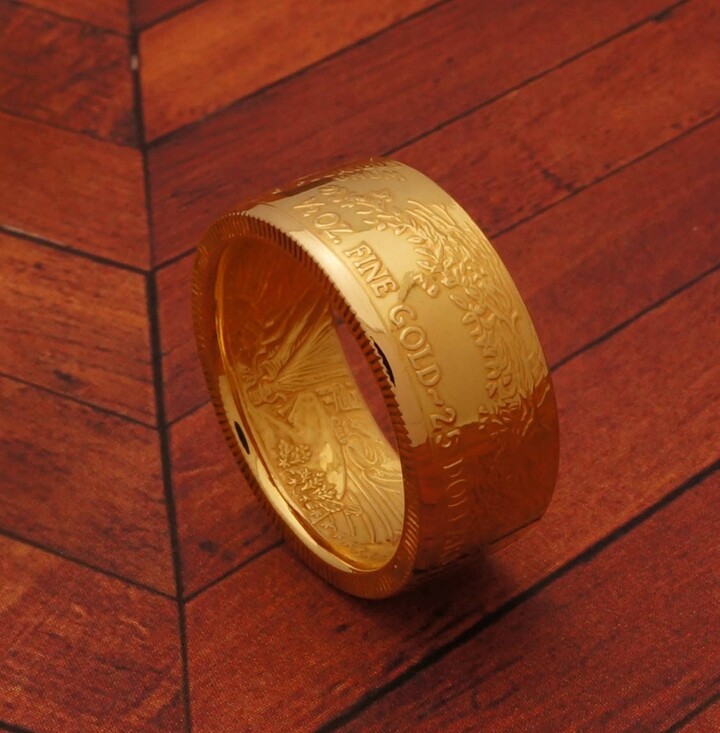 Etsy 1/2 Oz American Eagle Gold Coin Ring - \