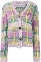 Thumbnail for your product : Natasha Zinko knitted check cardigan