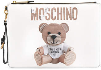 Moschino toy bear motif clutch bag