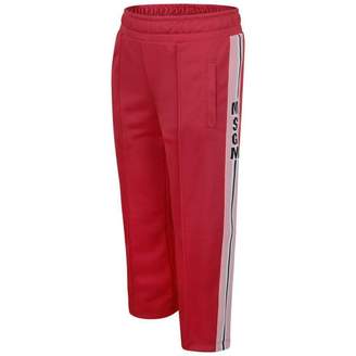 MSGM MSGMGirls Red Technical Jersey Trousers