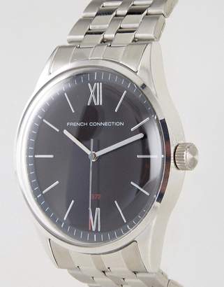 French Connection Watch With Black Dial Stainless Steel
