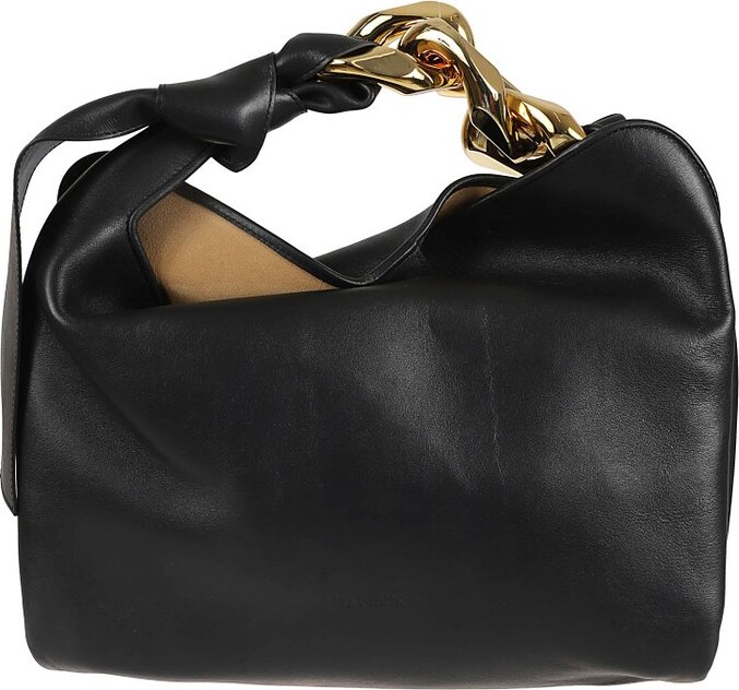 Women's Knot Bag - Leather Top Handle Bag With Crossbody Strap