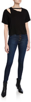 Thumbnail for your product : Alice + Olivia Jeans Good High-Rise Exposed Button Skinny Jeans