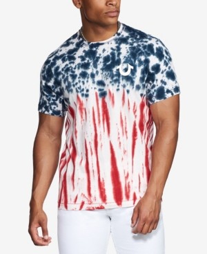 True Religion Men's Americana Tie Dyed Short Sleeve T-Shirt