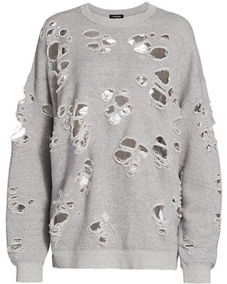 distressed nike sweatshirt