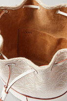 Thumbnail for your product : Loewe Paula's Ibiza Balloon Small Cotton-canvas And Leather Bucket Bag - White