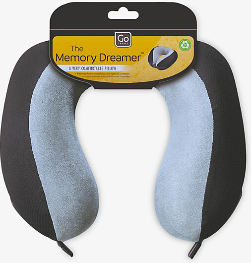 Go Travel Black Grey Memory Dreamer Neck Pillow