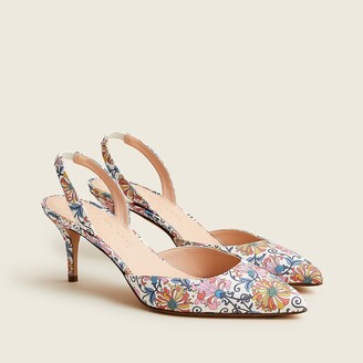 floral slingback shoes