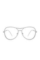 Thumbnail for your product : Forever 21 Rhinestone Aviator Readers
