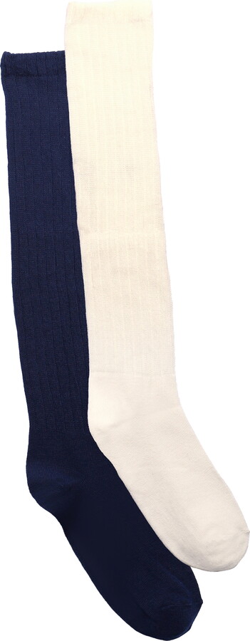 Joyspun Women’s Ribbed Slouch Socks, 2-Pack, Shoe Sizes 4-10