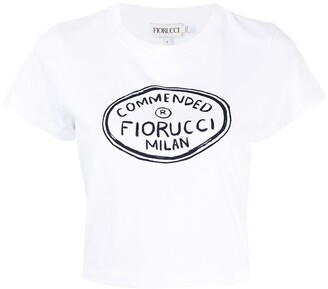 Fiorucci Illustrated Commended Crop T-shirt