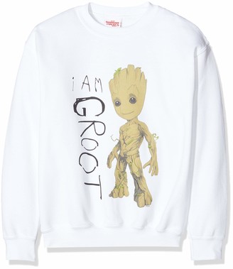 Marvel Girl's Guardians of The Galaxy Vol.2 I Am Groot Scribbles Sweatshirt