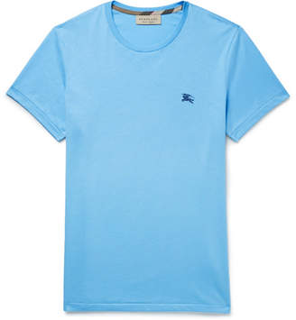 Burberry Cotton-Jersey T-Shirt - Men - Light blue