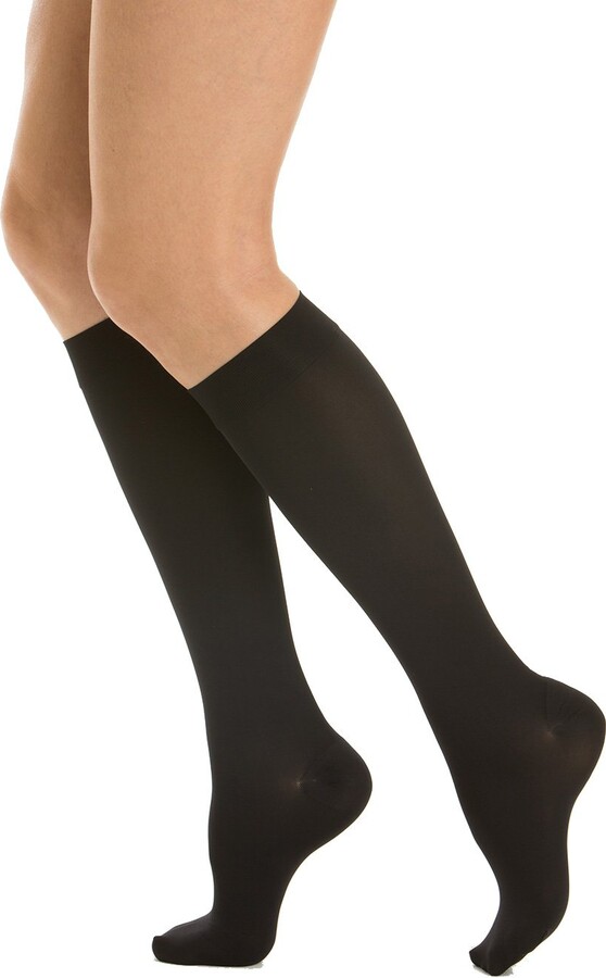 Relaxsan M2150 (Black 4-XL) Soft Microfibre Medical knee socks Class 2 ...