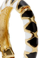 Thumbnail for your product : Kenneth Jay Lane Gold-plated And Enamel Bracelet - Black